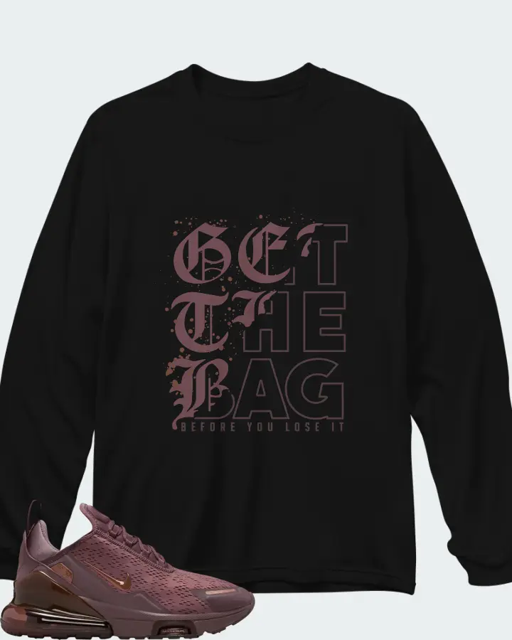 Nike Air Max 270 Premium Tattoo Metallic Red Bronze Matching Long Sleeve T-Shirt