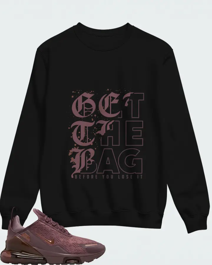 Nike Air Max 270 Premium Tattoo Metallic Red Bronze Matching Sweatshirt