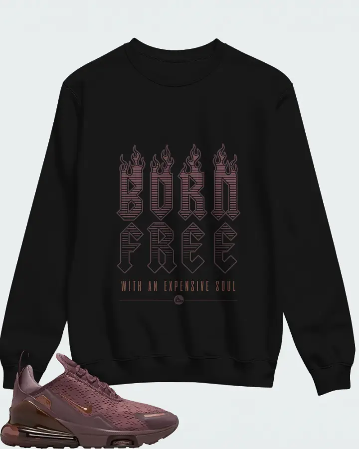 Nike Air Max 270 Premium Tattoo Metallic Red Bronze Matching Sweatshirt