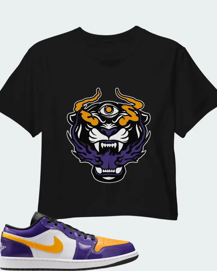 Air Jordan 1 Low Lakers Matching Crop Top