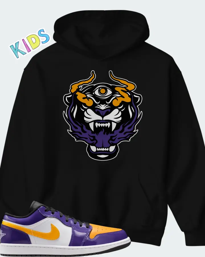 Air Jordan 1 Low Lakers Matching Kid's Hoodie
