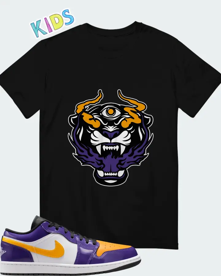 Air Jordan 1 Low Lakers Matching Kid's T-Shirt
