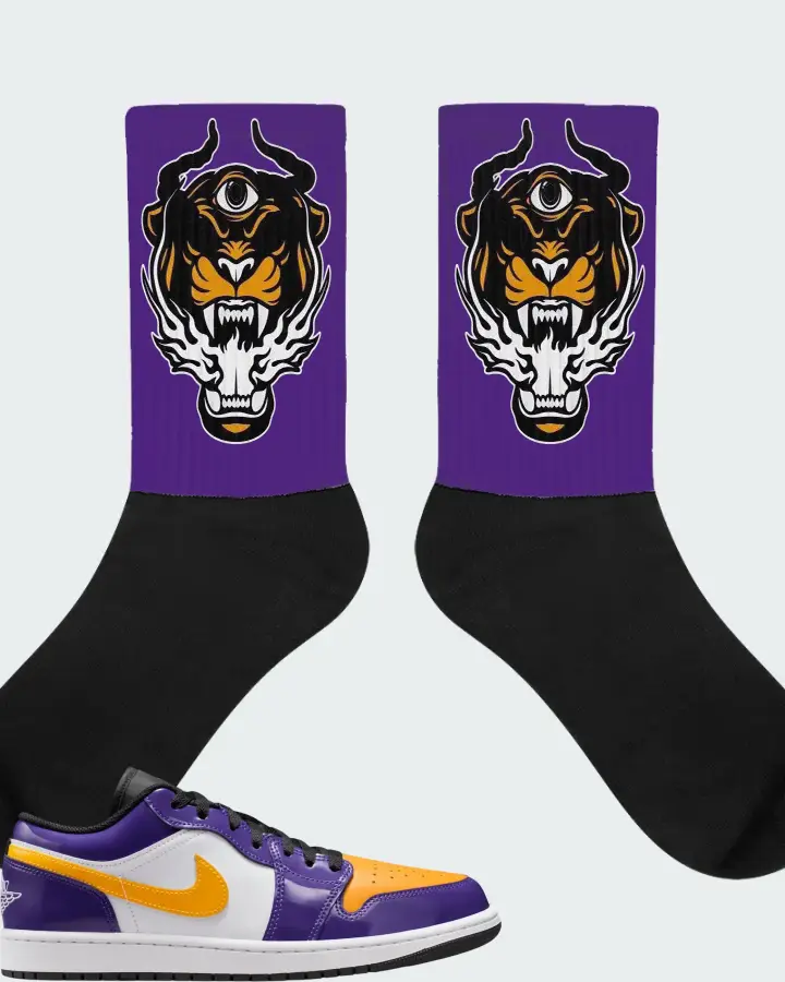 Air Jordan 1 Low Lakers Matching Socks