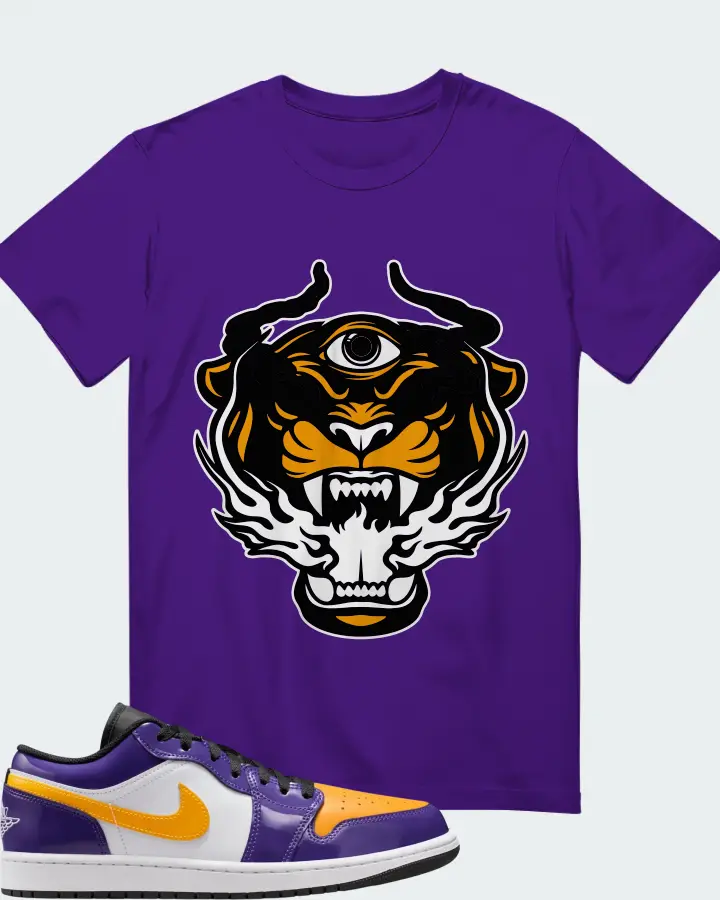 Air Jordan 1 Low Lakers Matching T-Shirt