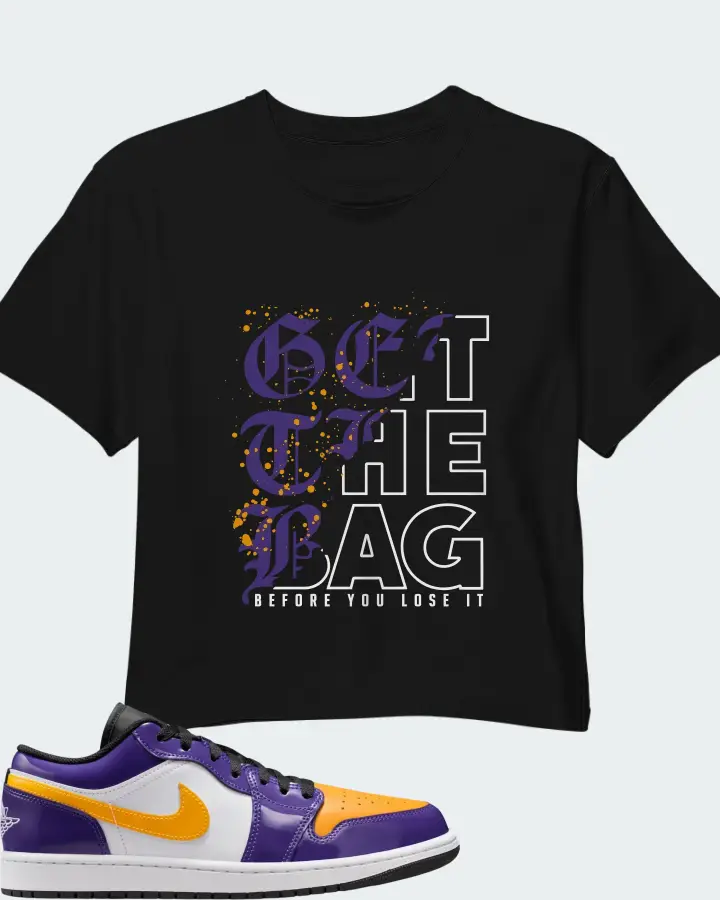 Air Jordan 1 Low Lakers Matching Crop Top