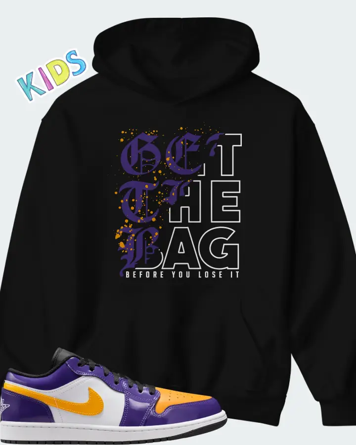 Air Jordan 1 Low Lakers Matching Kid's Hoodie