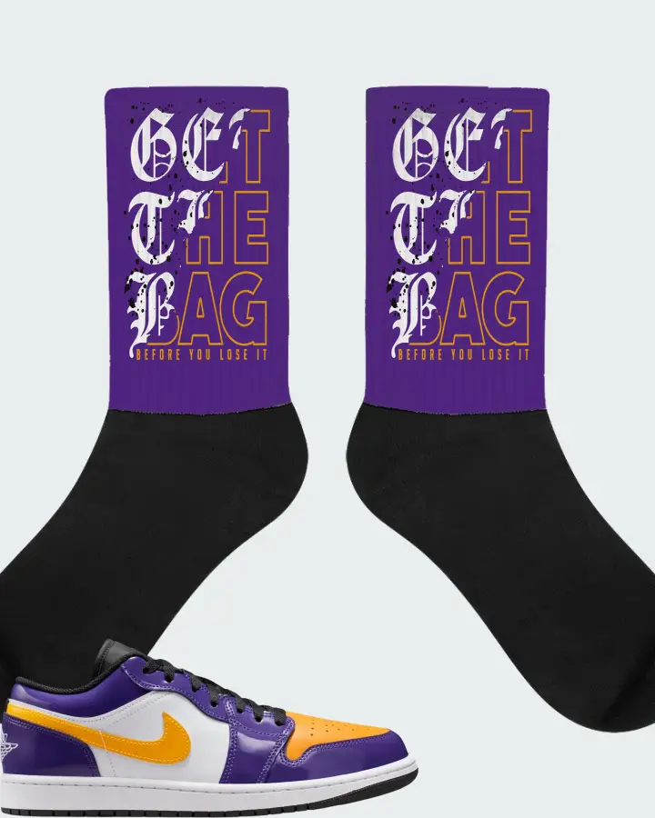 Air Jordan 1 Low Lakers Matching Socks