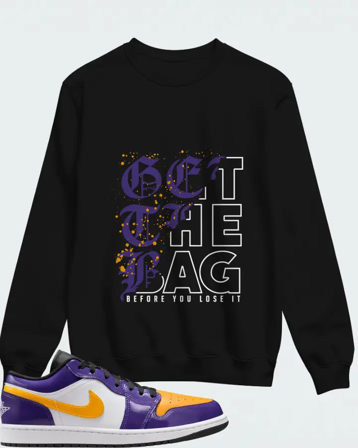 Air Jordan 1 Low Lakers Matching Sweatshirt