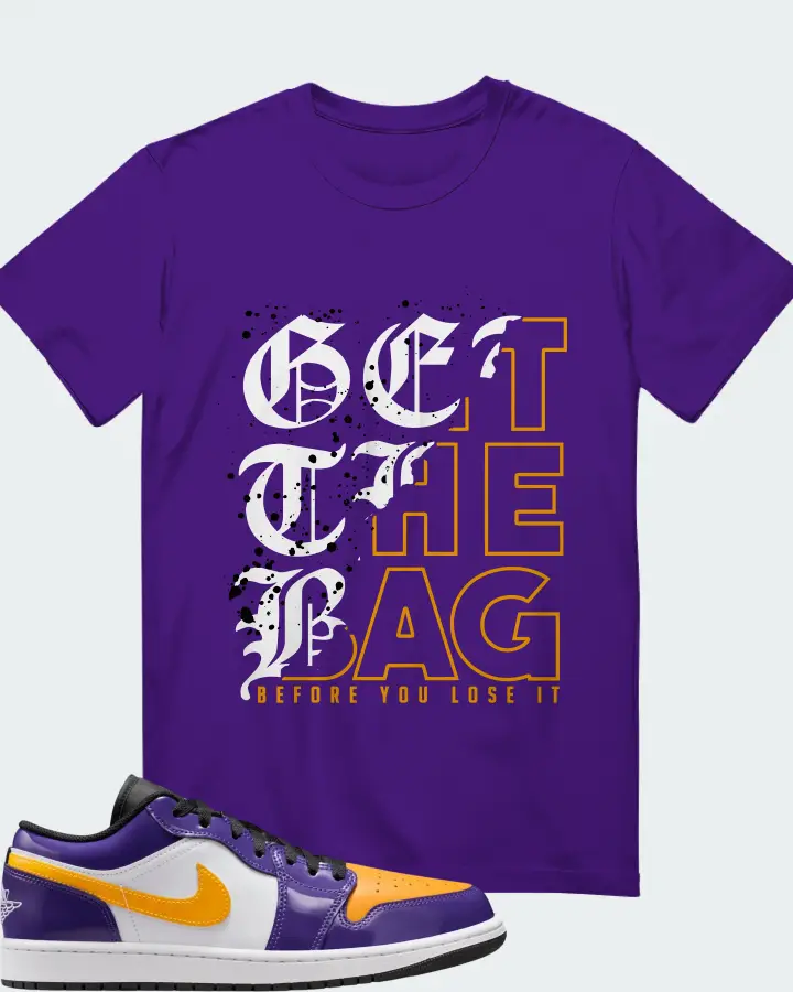 Air Jordan 1 Low Lakers Matching T-Shirt