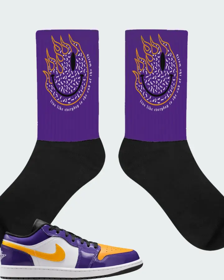 Air Jordan 1 Low Lakers Matching Socks