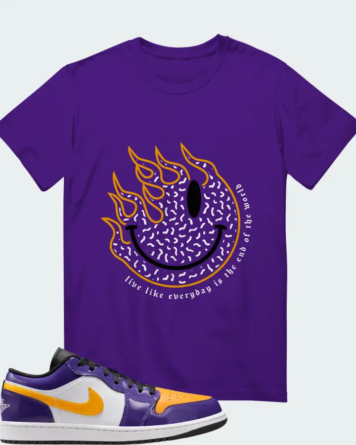 Air Jordan 1 Low Lakers Matching T-Shirt