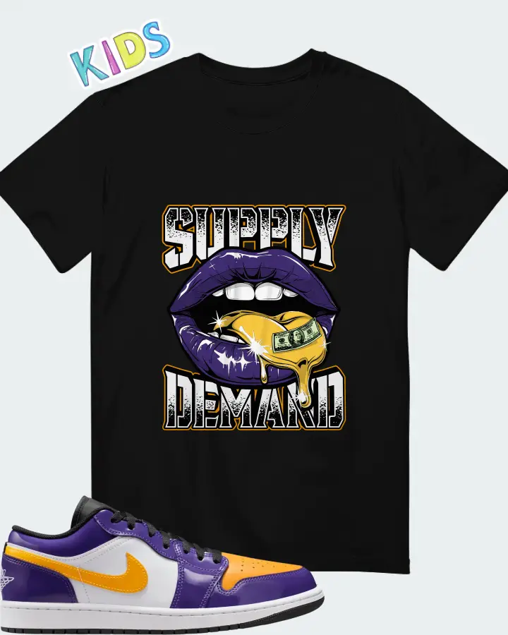 Air Jordan 1 Low Lakers Matching Kid's T-Shirt