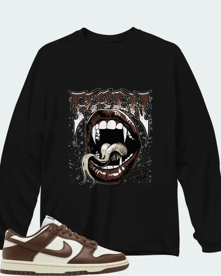Dunk Low Cacao Wow Matching Long Sleeve T-Shirt