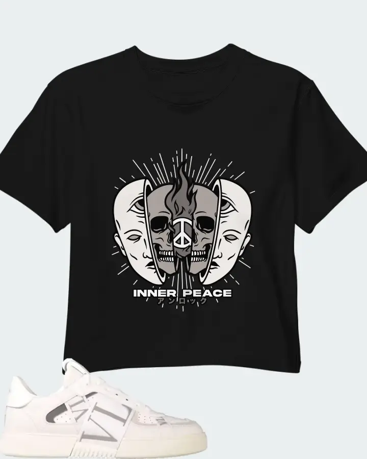 Valentino Garavani VL7N Sneaker Low Top White White Grey Matching Crop Top