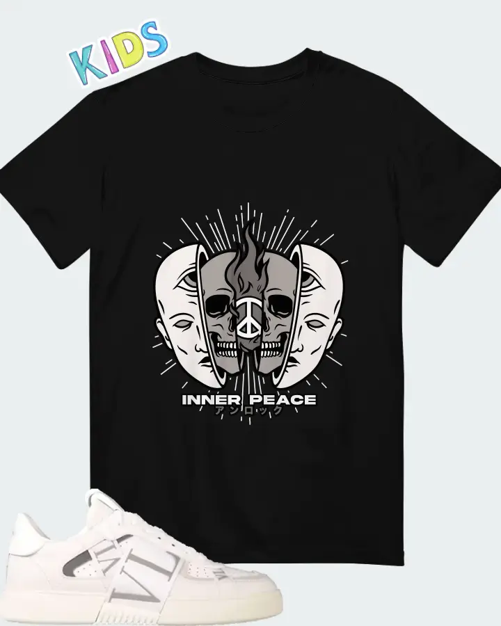 Valentino Garavani VL7N Sneaker Low Top White White Grey Matching Kid's T-Shirt