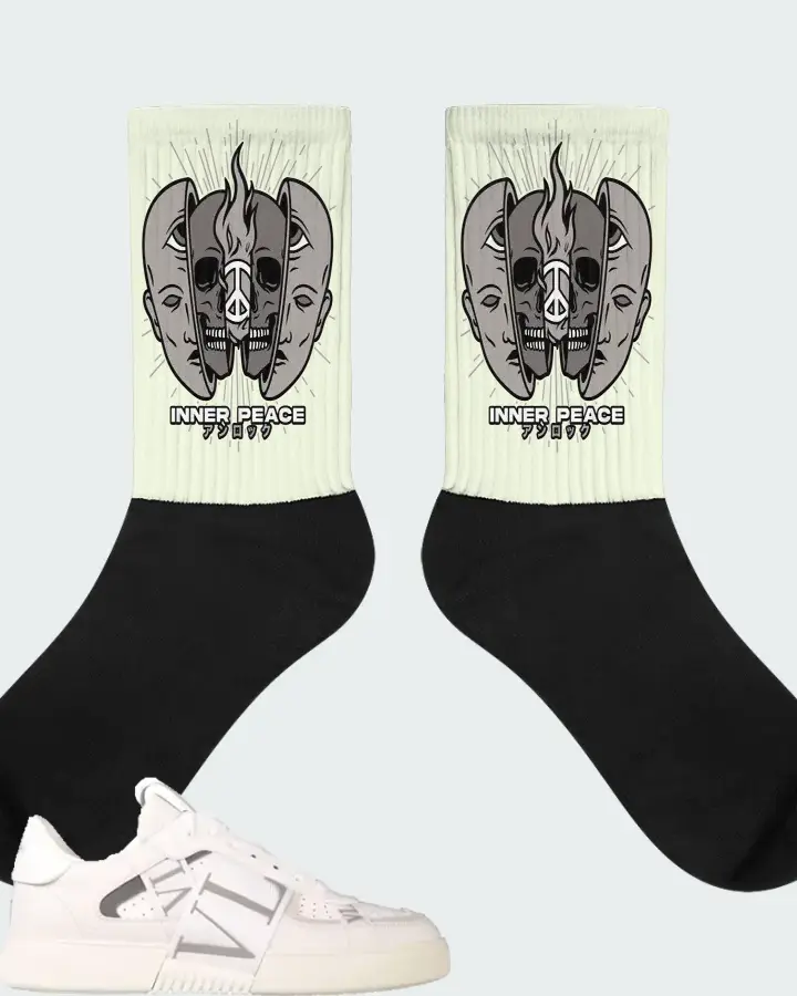 Valentino Garavani VL7N Sneaker Low Top White White Grey Matching Socks