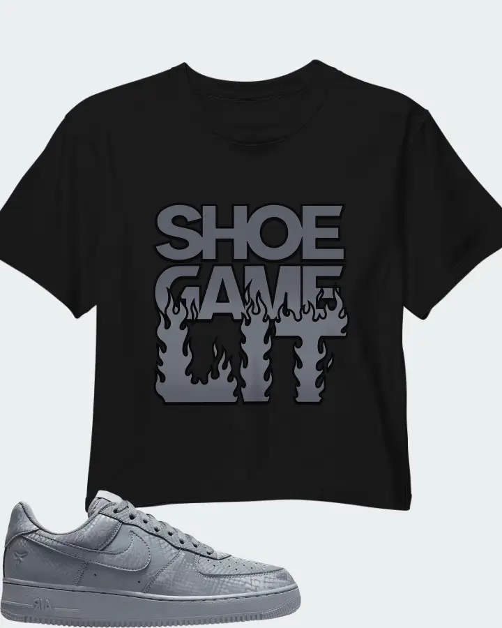 Kobe Bryant x Nike Air Force 1 Low Cool Grey Matching Crop Top