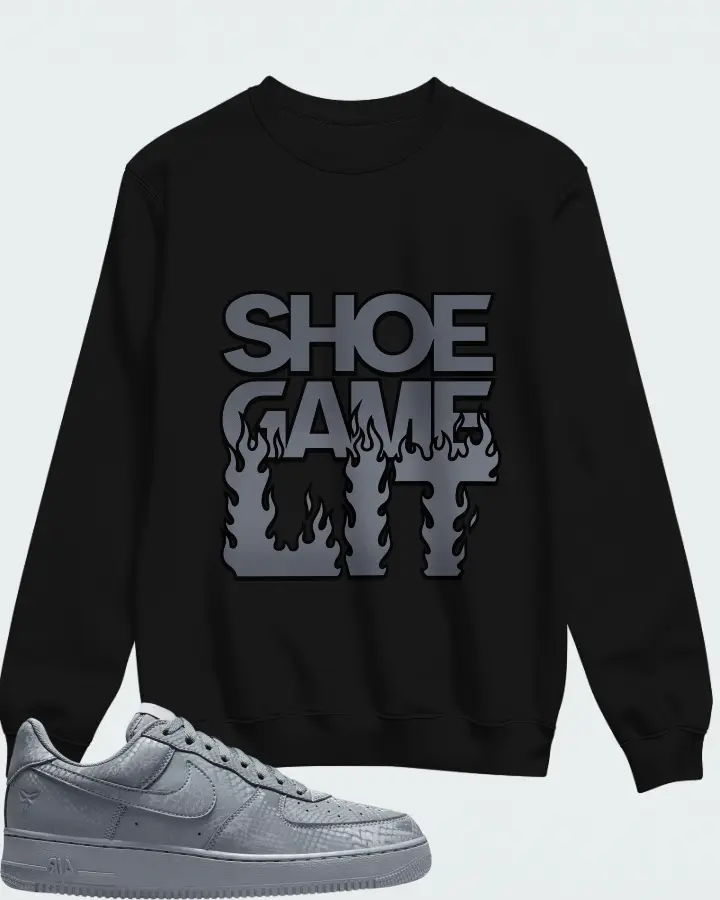 Kobe Bryant x Nike Air Force 1 Low Cool Grey Matching Sweatshirt