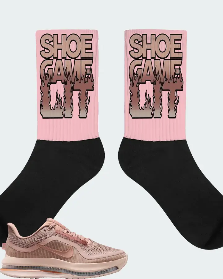 Nike Pegasus Premium Metallic Rose Gold Sneaker Matching Pink Socks - Shoe Game Lit Refreshed
