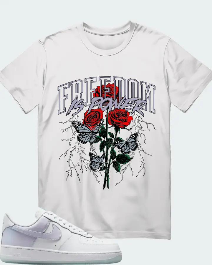 Nike Air Force 1 '07 SE White Blue Tint Metallic Silver Pure Violet Matching T-Shirt