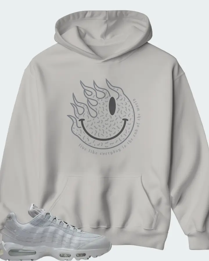 Nike Air Max 95 Wolf Grey Matching Hoodie