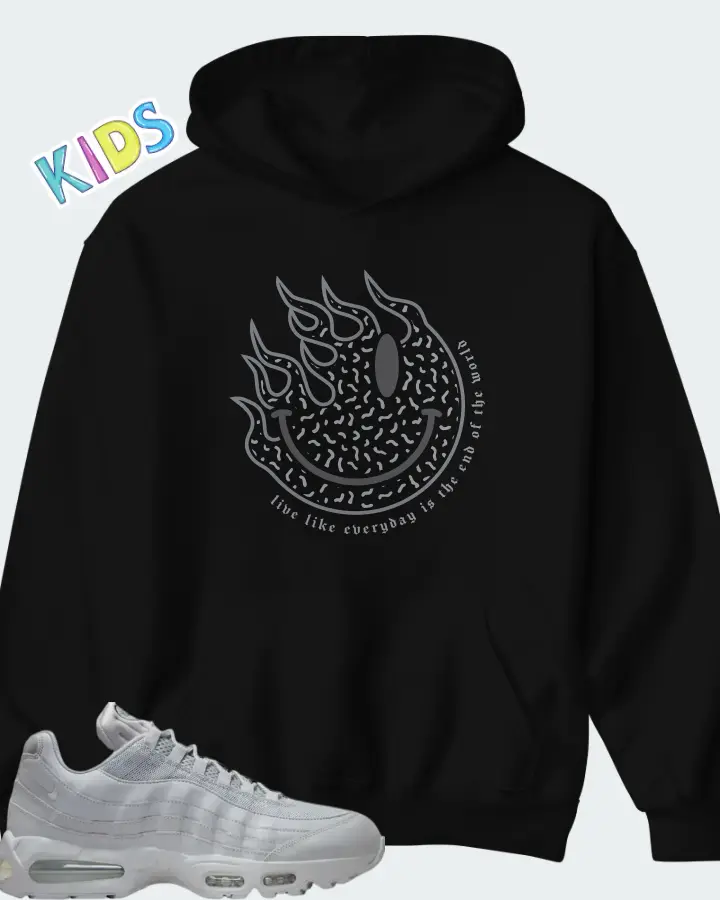 Nike Air Max 95 Wolf Grey Matching Kid's Hoodie