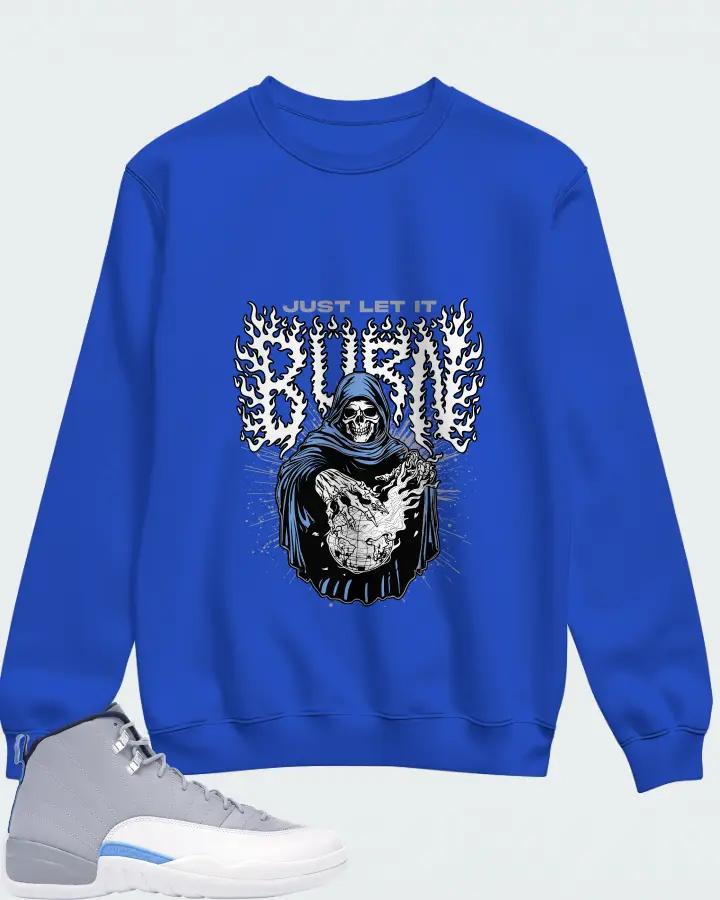 Air Jordan 12 Retro University Blue Matching Sweatshirt