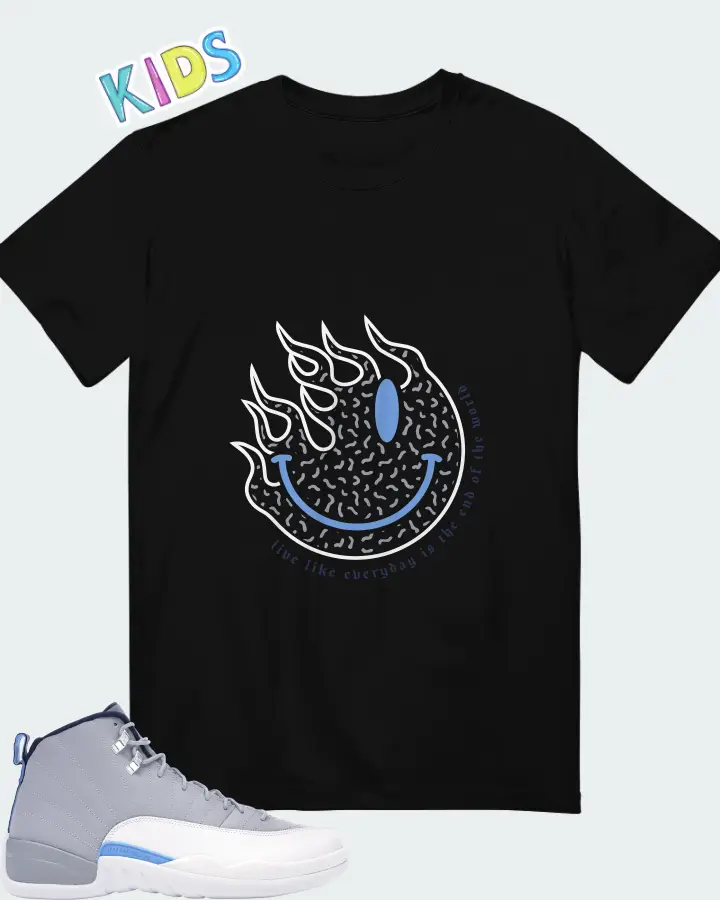 Air Jordan 12 Retro University Blue Matching Kid's T-Shirt