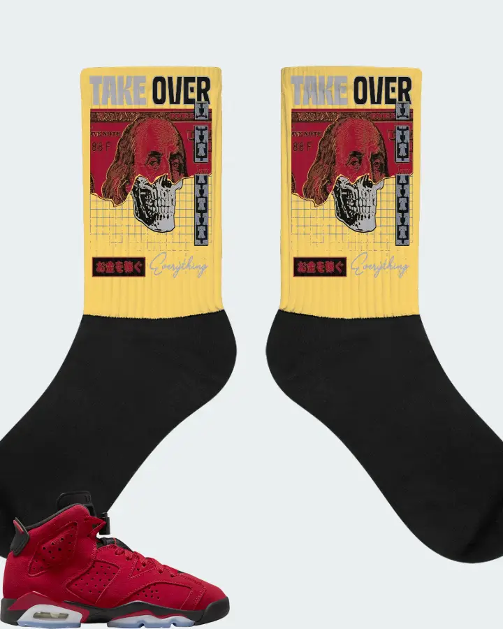 Jordan 6 Retro Sneaker Matching Yellow Socks - Take Over