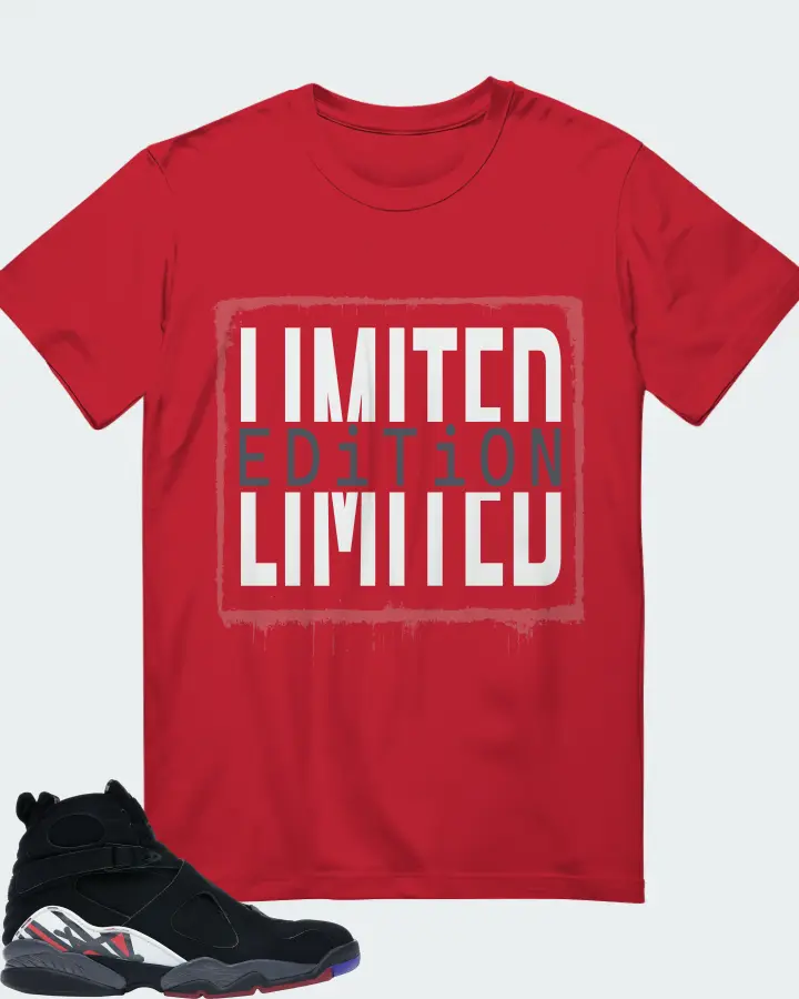 Jordan 8 Retro Sneaker Matching Red T-Shirt - LIMITED EDITION