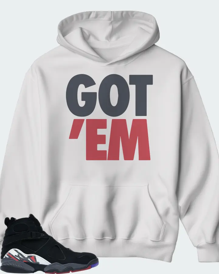 Jordan 8 Retro Sneaker Matching White Hoodie - Got Em