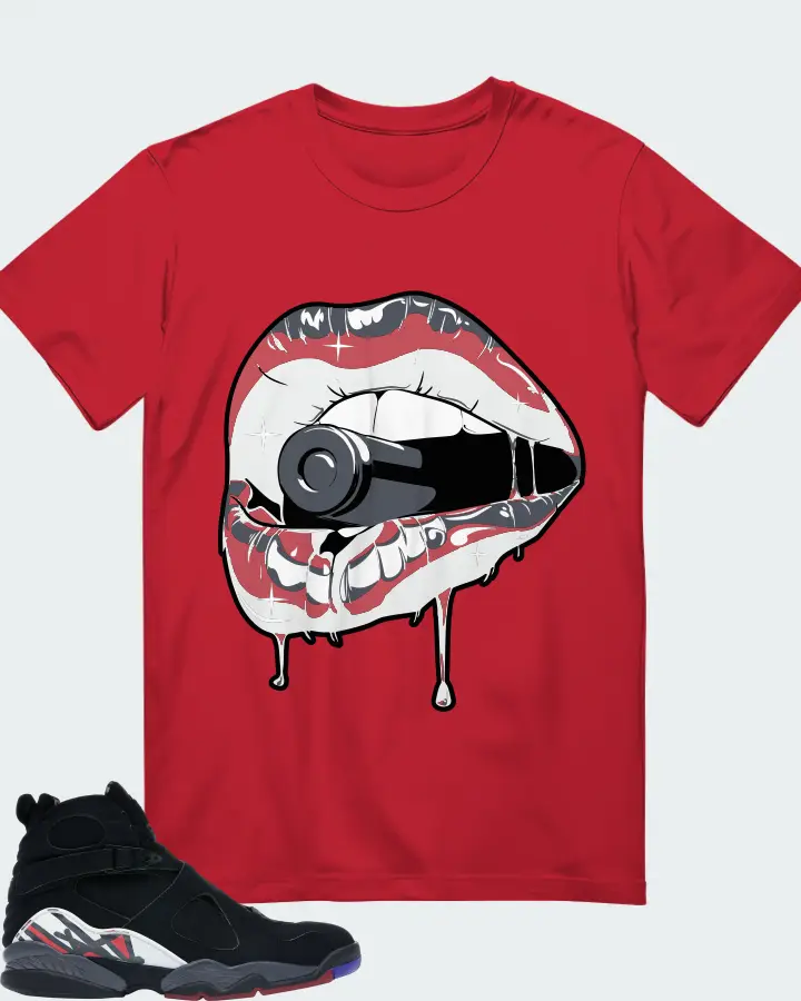 Jordan 8 Retro Sneaker Matching Red T-Shirt - Kiss of Death