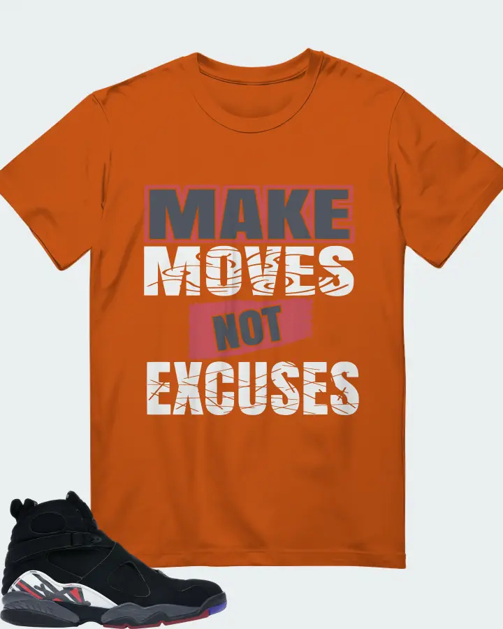 Jordan 8 Retro Sneaker Matching Autumn T-Shirt - Make Moves Not Excuses