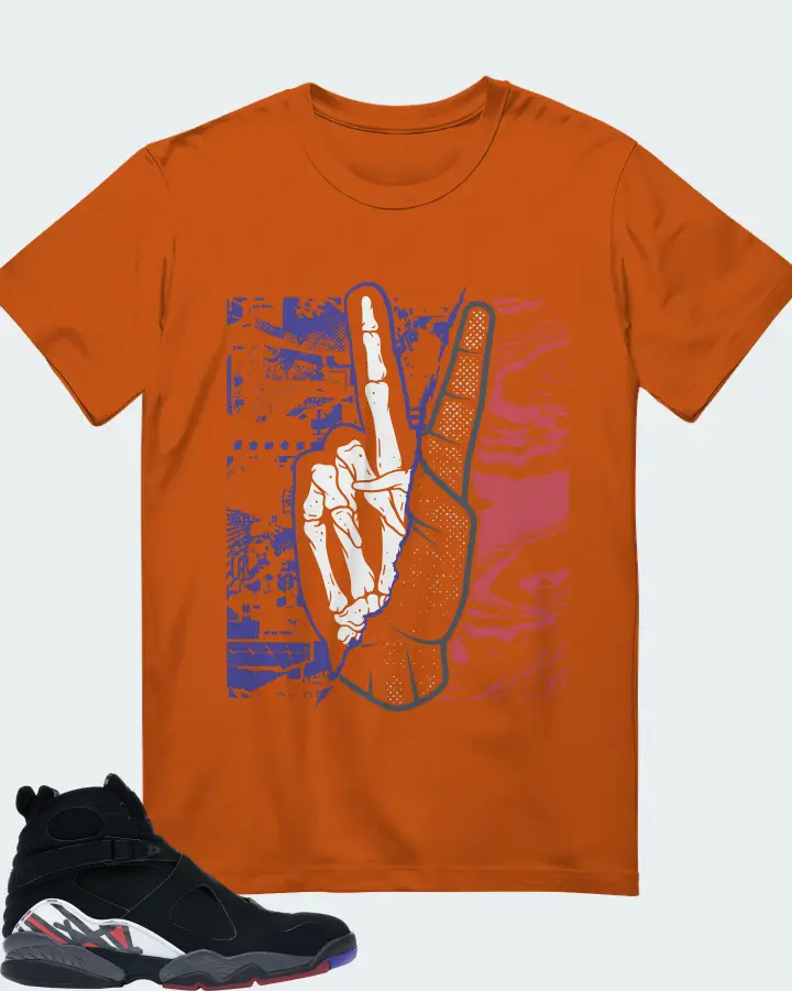 Jordan 8 Retro Sneaker Matching Autumn T-Shirt - Peace of mind