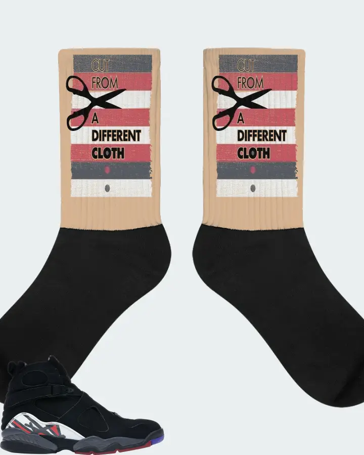Jordan 8 Retro Sneaker Matching Cream Socks - Cut From a Different Cloth