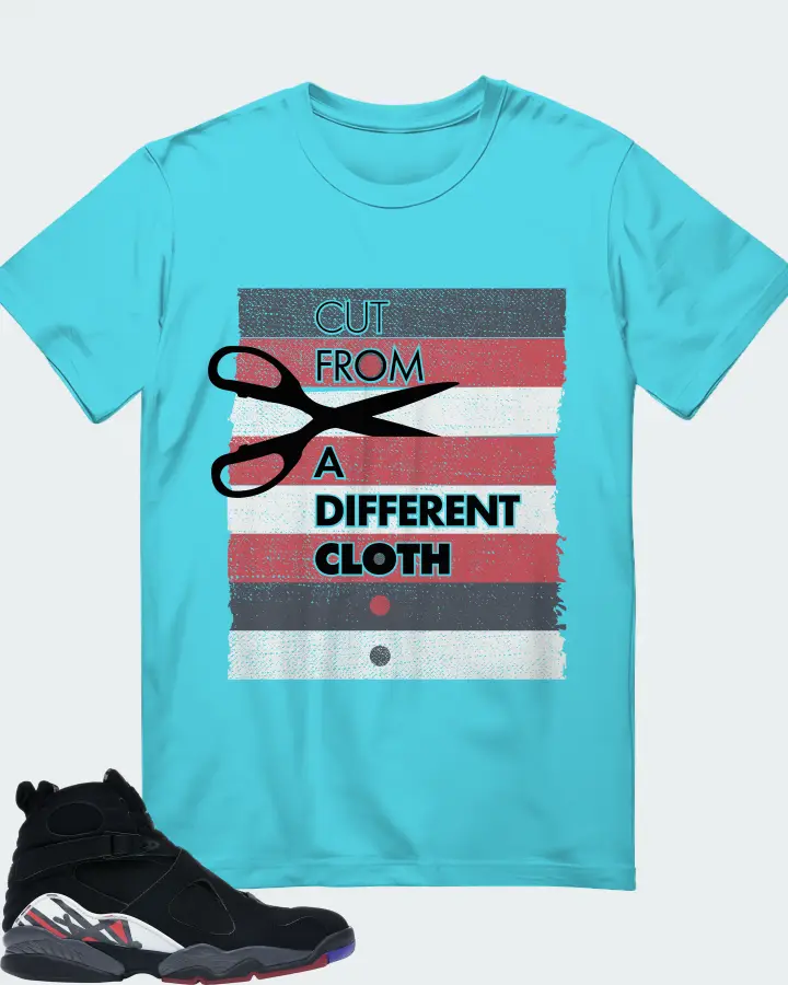 Jordan 8 Retro Sneaker Matching Turquoise T-Shirt - Cut From a Different Cloth