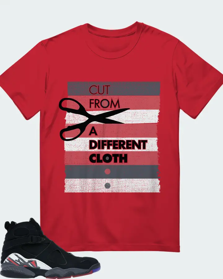 Jordan 8 Retro Sneaker Matching Red T-Shirt - Cut From a Different Cloth