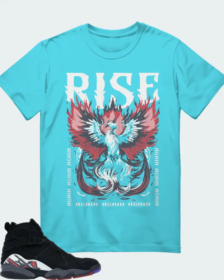 Jordan 8 Retro Sneaker Matching Turquoise T-Shirt - RISE