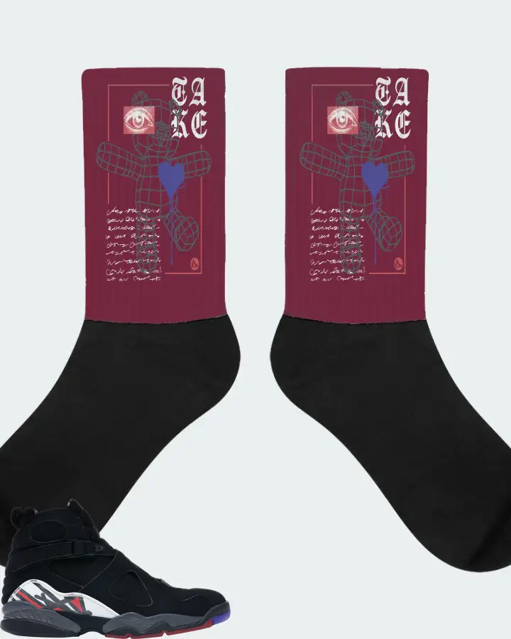 Socks in Maroon
