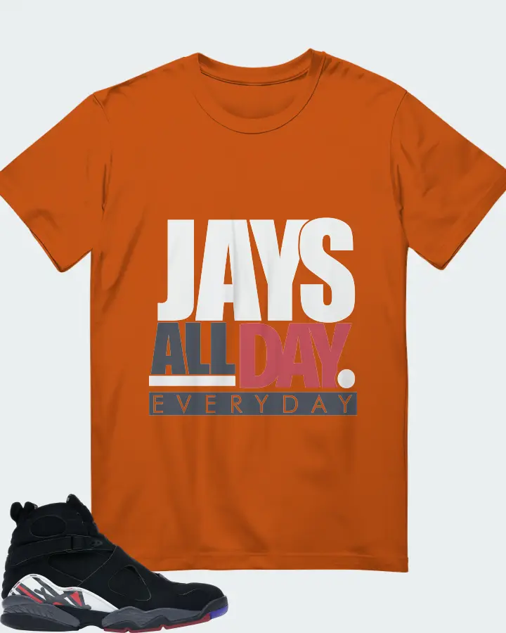 Jordan 8 Retro Sneaker Matching Autumn T-Shirt - Jays All Day