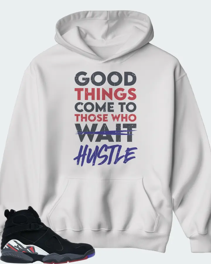 Jordan 8 Retro Sneaker Matching White Hoodie - Good Things Come