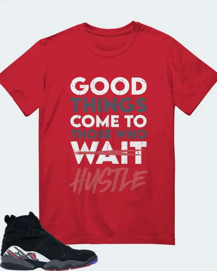 Jordan 8 Retro Sneaker Matching Red T-Shirt - Good Things Come