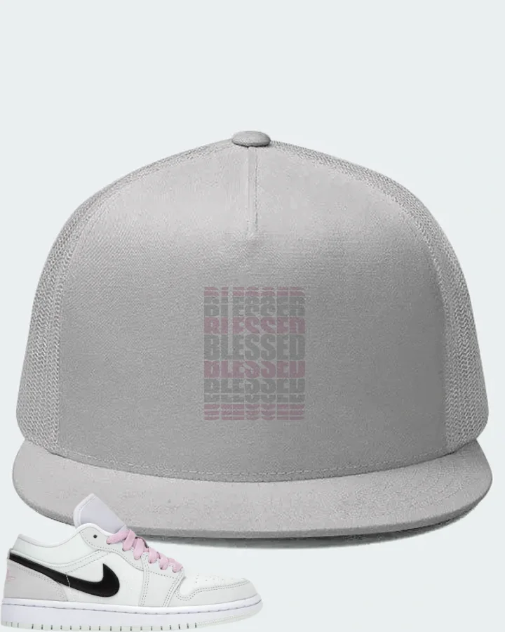 Jordan 1 Low SE Sneaker Matching White Hat - BLESSED Many Times