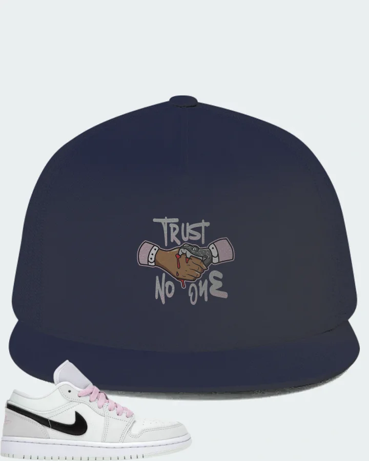 Jordan 1 Low SE Sneaker Matching Navy Hat - Trust No One