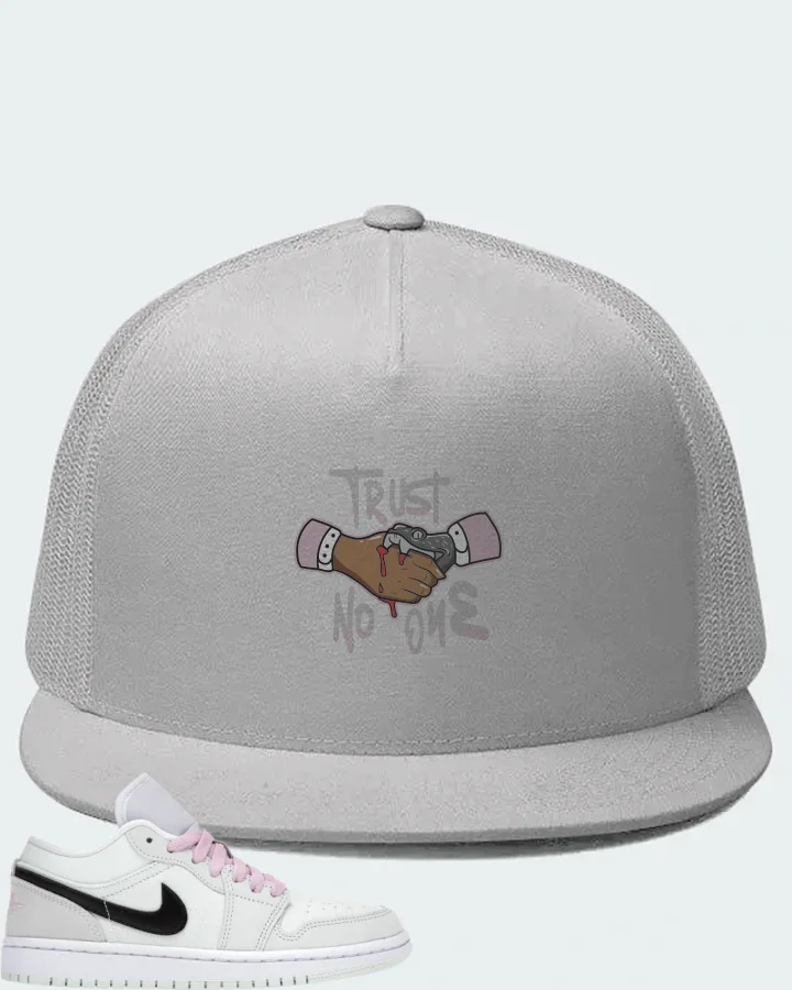 Jordan 1 Low SE Sneaker Matching White Hat - Trust No One