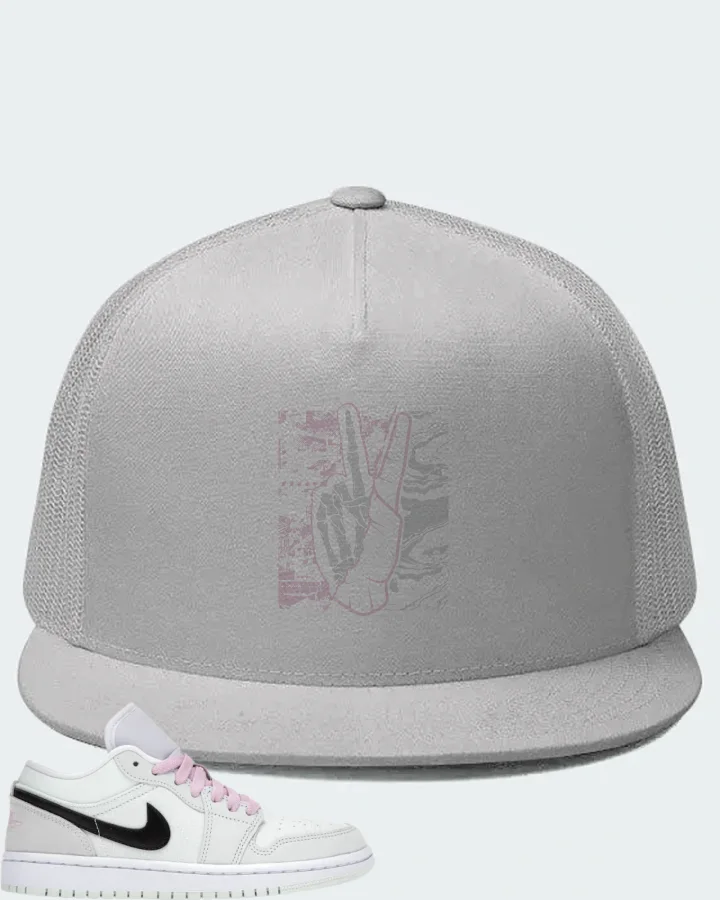 Jordan 1 Low SE Sneaker Matching White Hat - Peace of mind