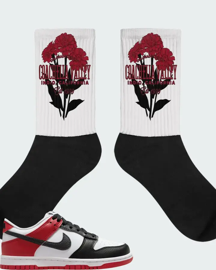 Nike Dunk Low Black Toe Matching Socks
