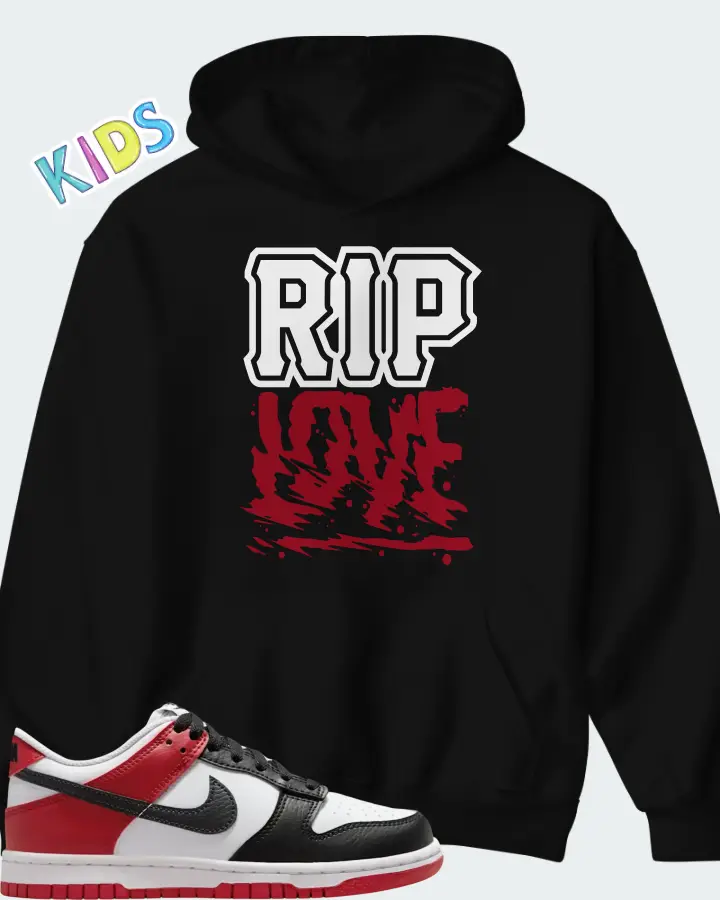 Nike Dunk Low Black Toe Matching Kid's Hoodie