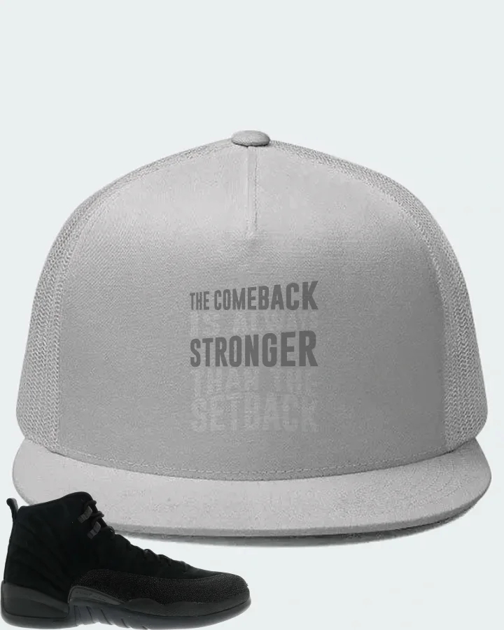 Jordan 12 Retro Sneaker Matching White Hat - The Comeback