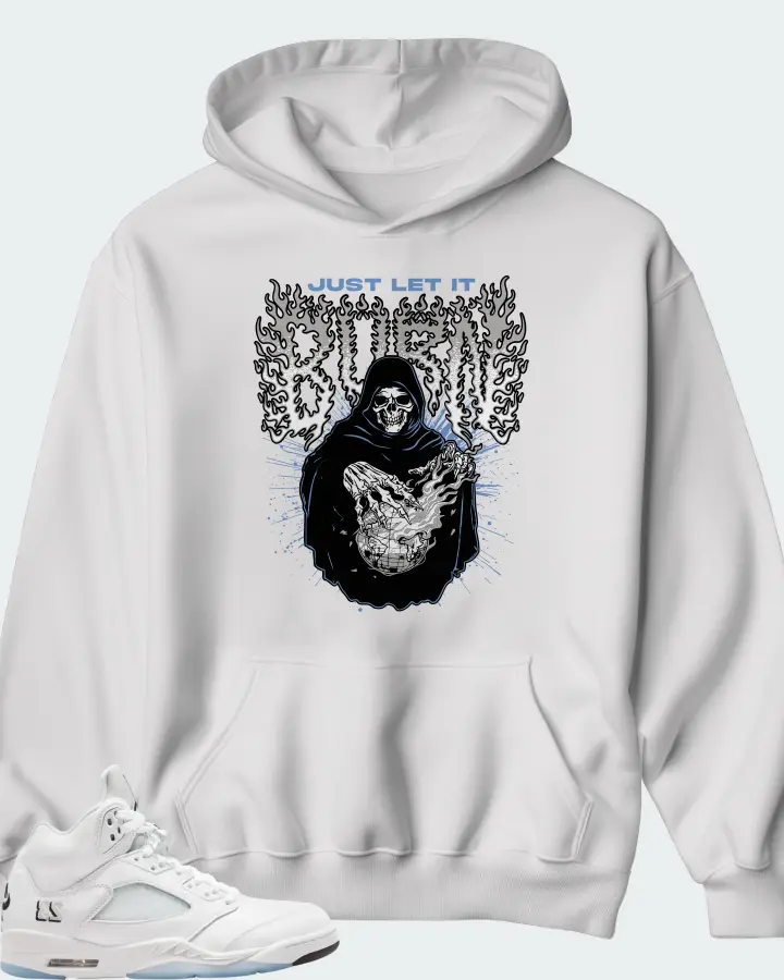 Air Jordan 5 Retro White Metallic 2026 Matching Hoodie